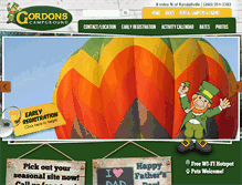 Tablet Screenshot of gordonscamping.com